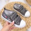Baskets Grises Pour Enfants Atletico Avec Velcro