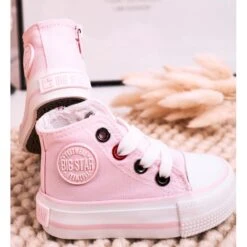 Baskets Hautes Pour Enfants Avec Fermeture à Glissière Big Star HH374191 Rose ['rose']