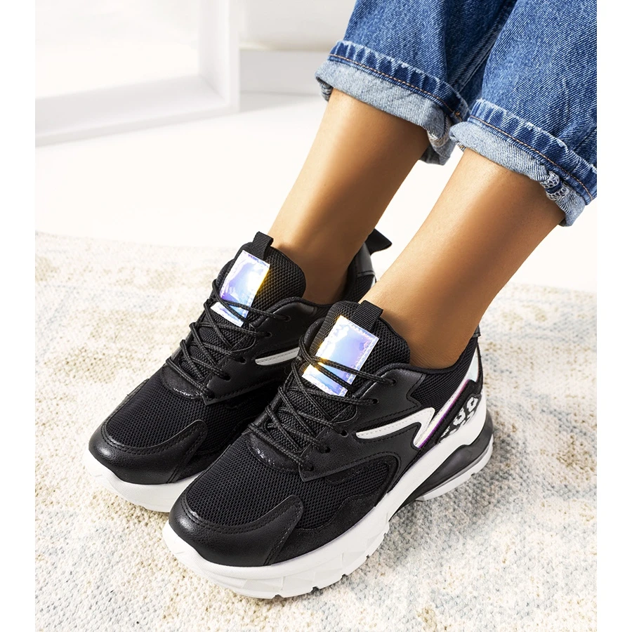 Baskets Holographiques Noires George Le Noir