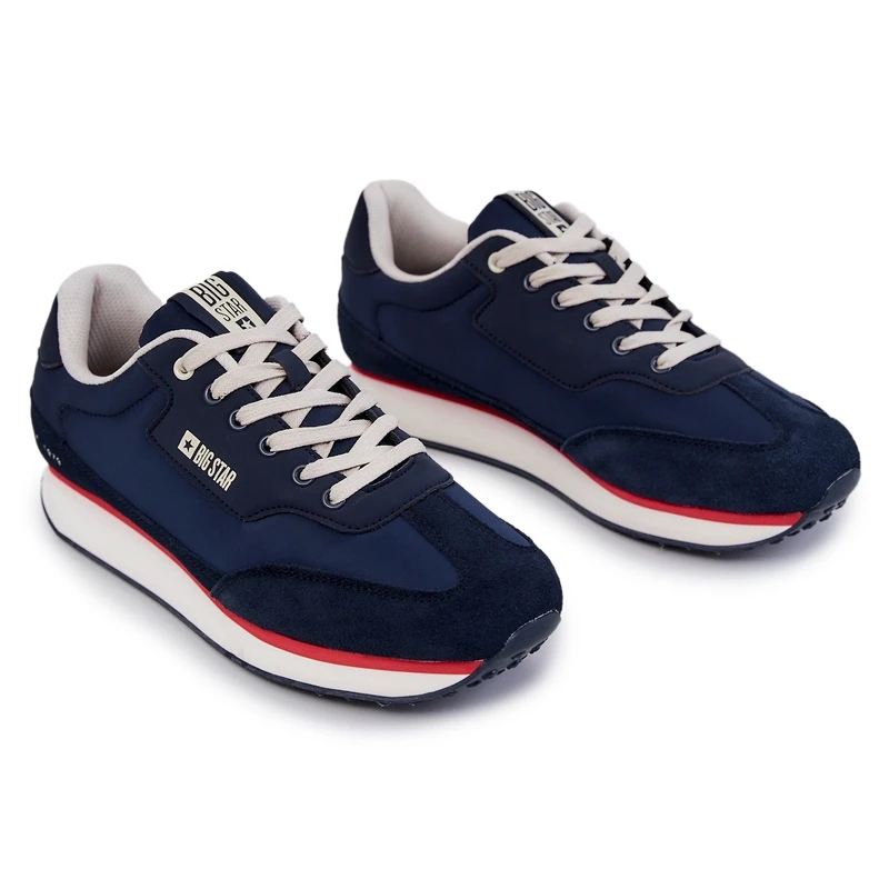 Baskets Homme Memory Foam Big Star JJ174296 Bleu Marine