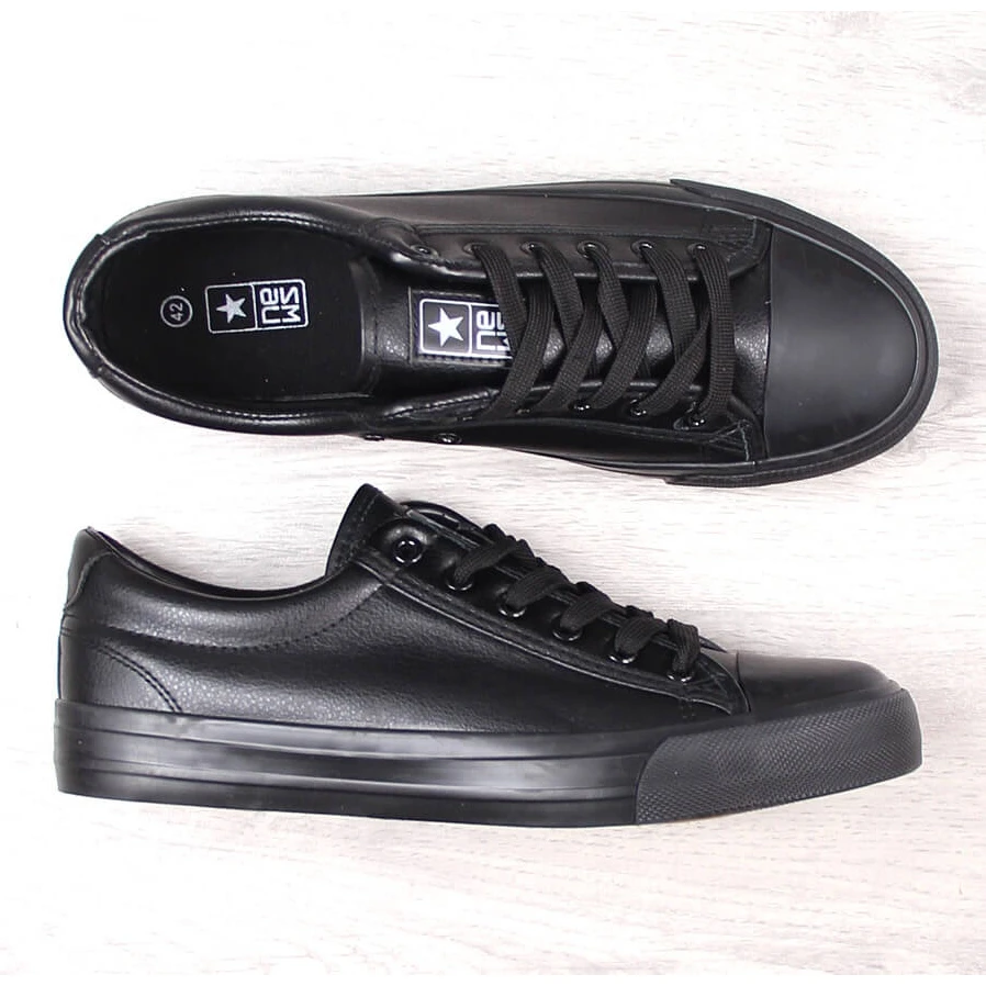 Baskets Homme News 1200 En Similicuir Noir Le Noir – Image 3