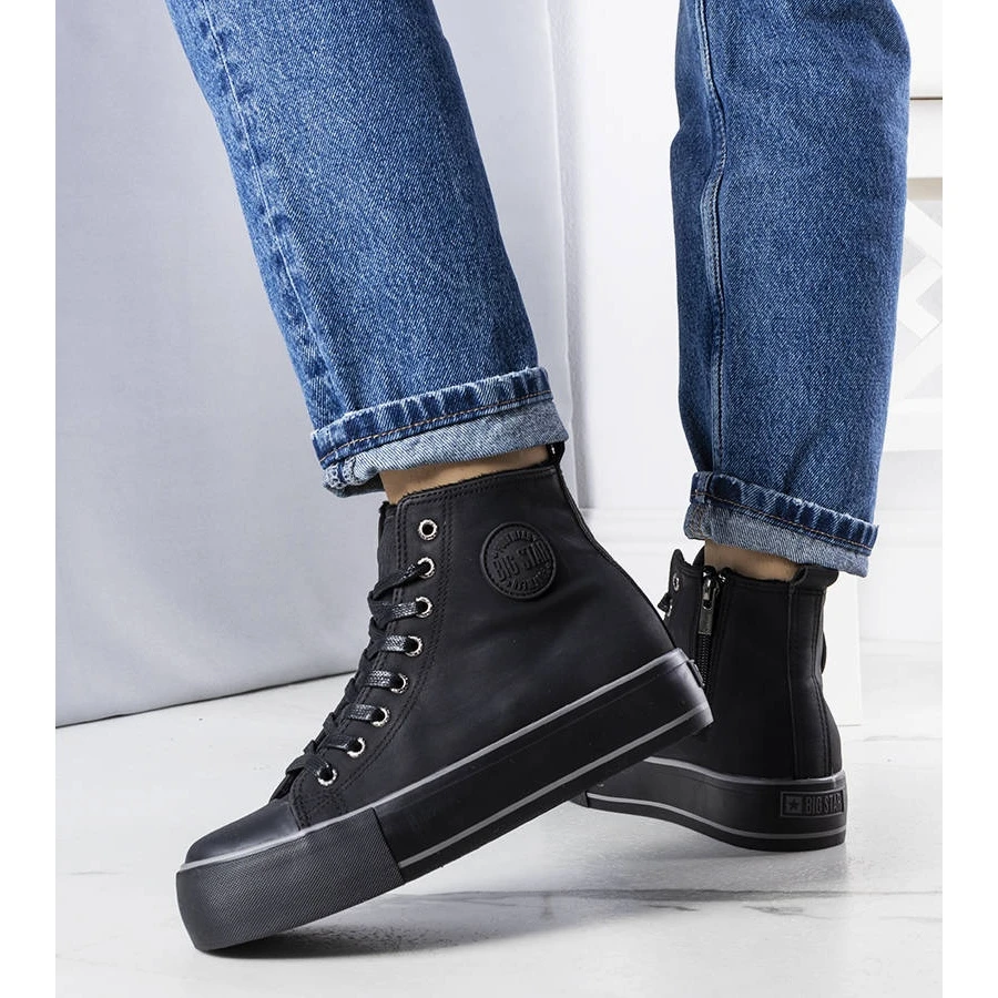 Baskets Isolées Noires Big Star KK274173 Le Noir – Image 3