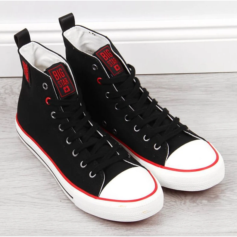 Baskets Montantes Big Star M JJ174065 Noir Le Noir Rouge – Image 2