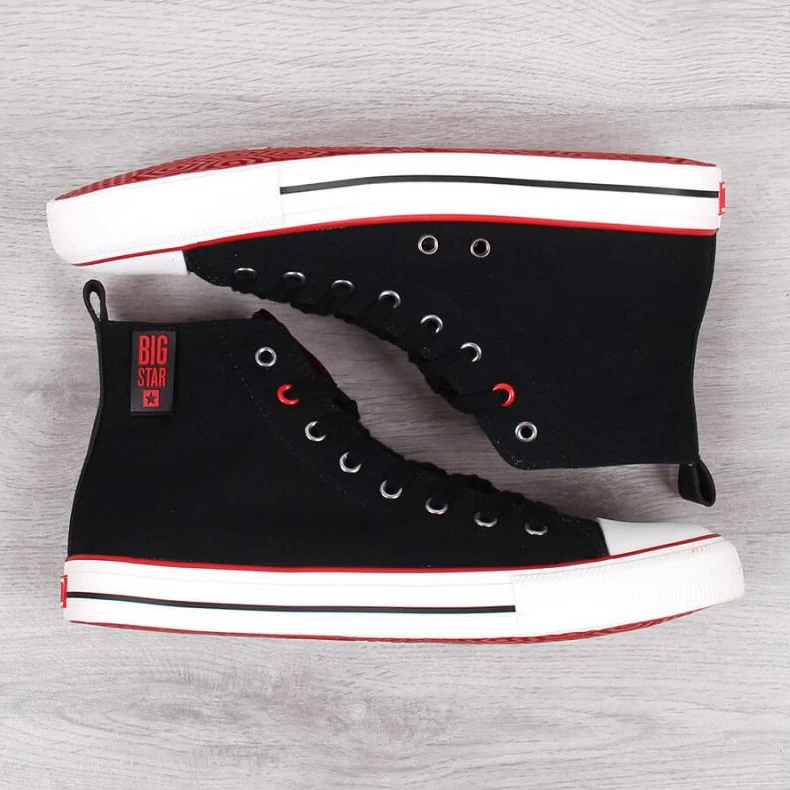 Baskets Montantes Big Star M JJ174065 Noir Le Noir Rouge – Image 3