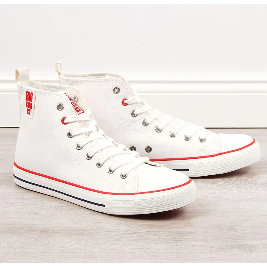 Baskets Montantes Homme En éco-cuir Blanc Big Star JJ174071 Blanche