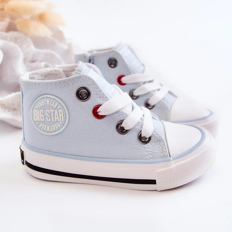 Baskets Montantes Pour Enfants Avec Fermeture éclair Big Star HH374088 Bleu – Image 10