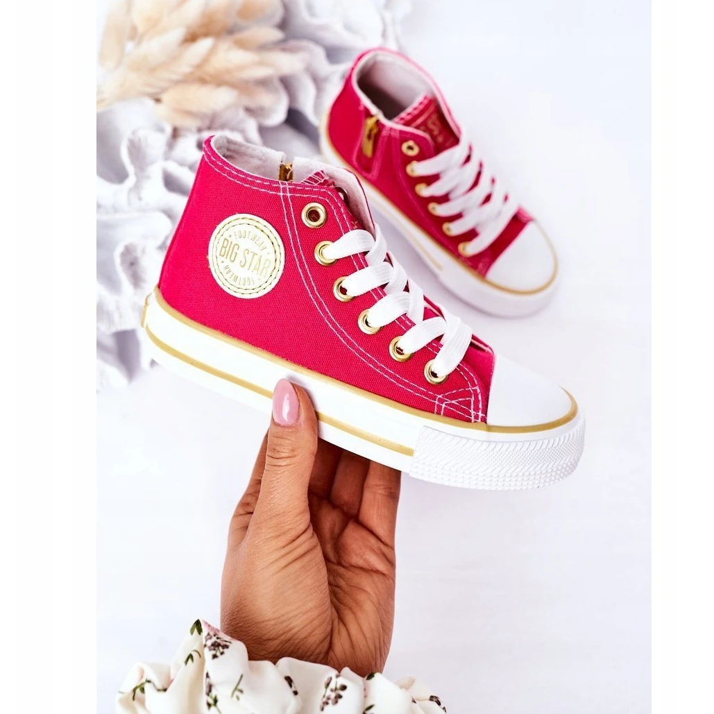 Baskets Montantes Pour Enfants Avec Fermeture éclair Big Star HH374137 Rose – Image 3