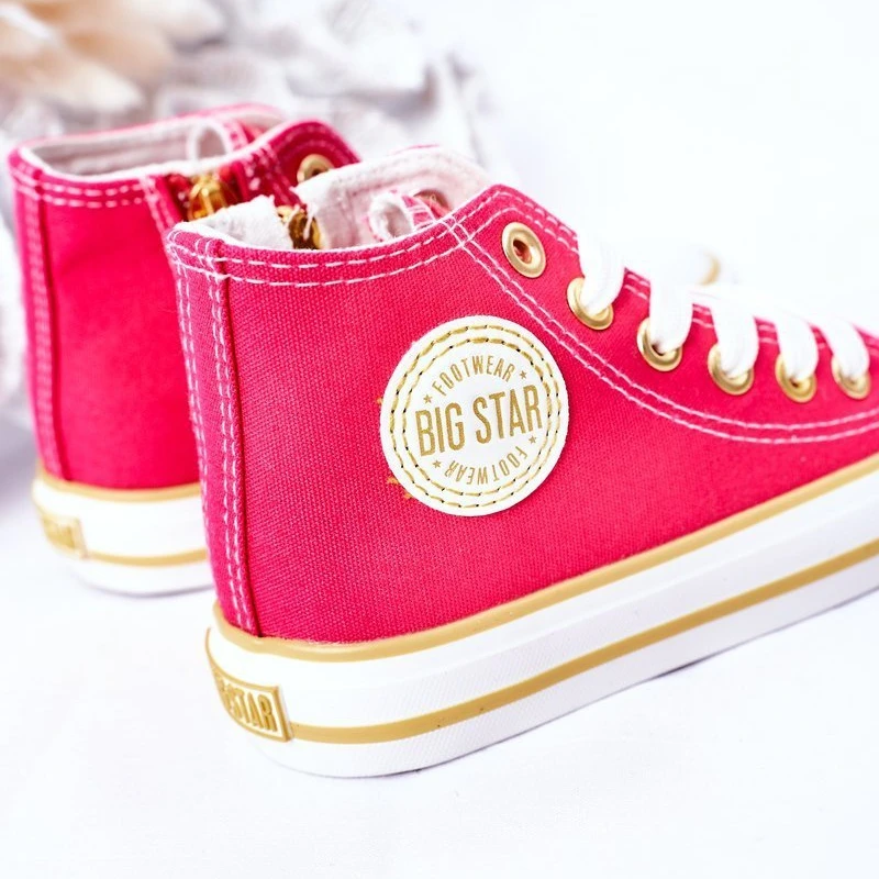 Baskets Montantes Pour Enfants Avec Fermeture éclair Big Star HH374137 Rose – Image 6