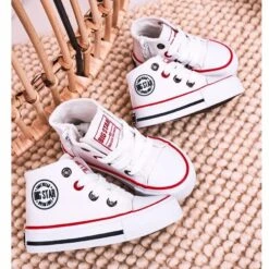 Baskets Montantes Pour Enfants Avec Fermeture éclair Big Star HH374187 Blanc Blanche ['blanche']