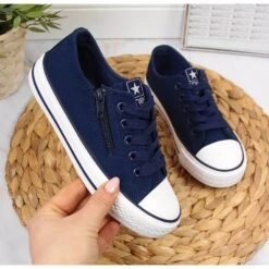 Baskets NEWS Bleu Marine Enfant