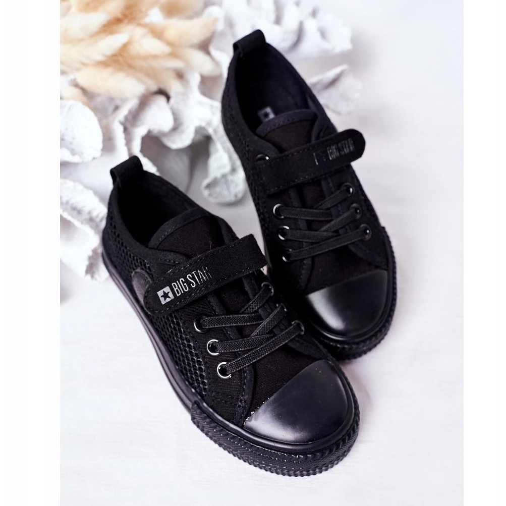 Baskets Noires Pour Enfants Avec Maille Big Star HH374015 Le Noir – Image 3