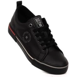 Baskets Noires Pour Hommes En Cuir écologique Big Star LL174210 Le Noir