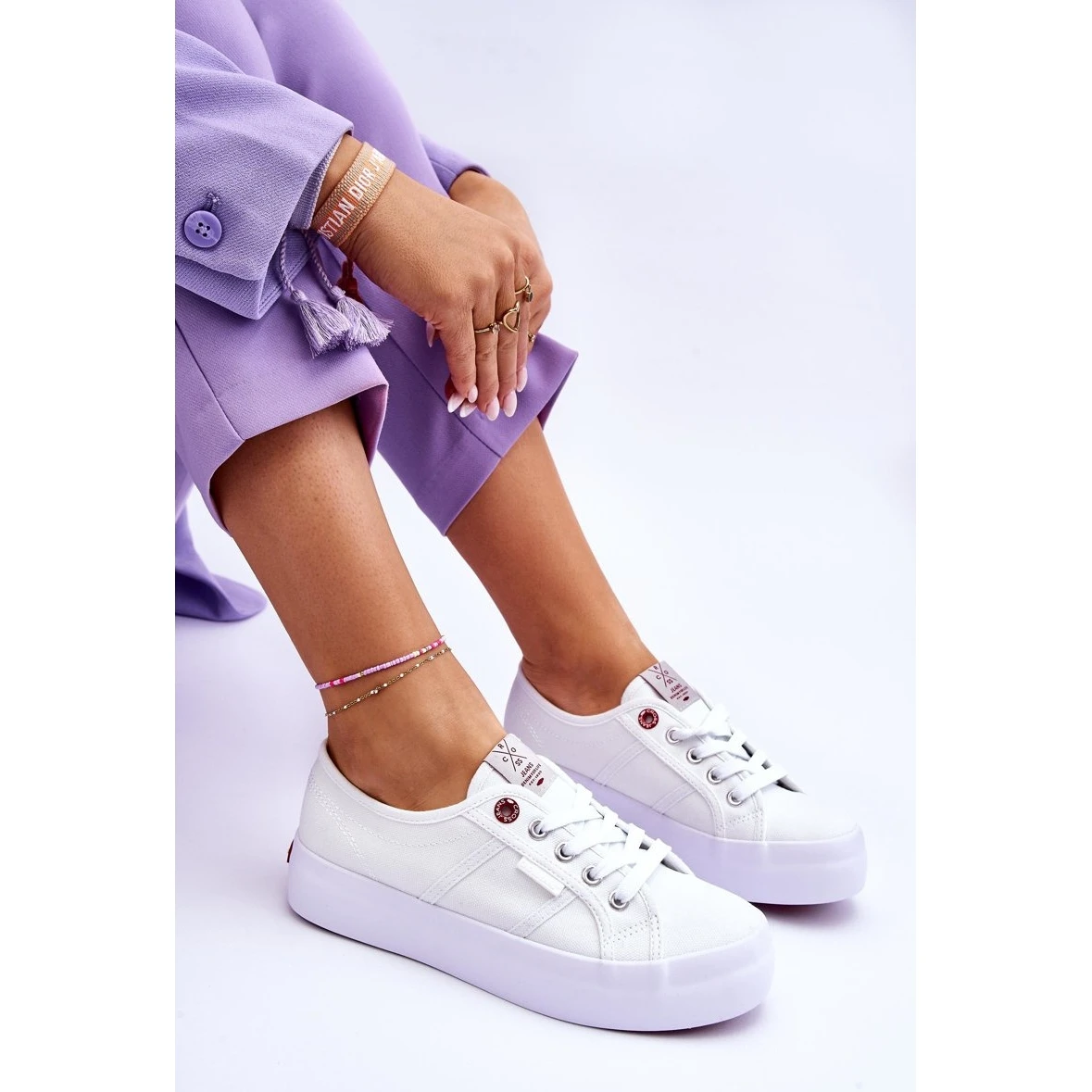 Baskets Plateforme Femme Cross Jeans LL2R4040 Blanc Blanche