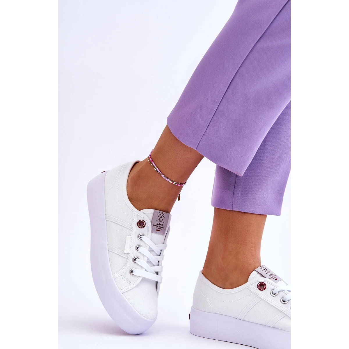 Baskets Plateforme Femme Cross Jeans LL2R4040 Blanc Blanche – Image 4