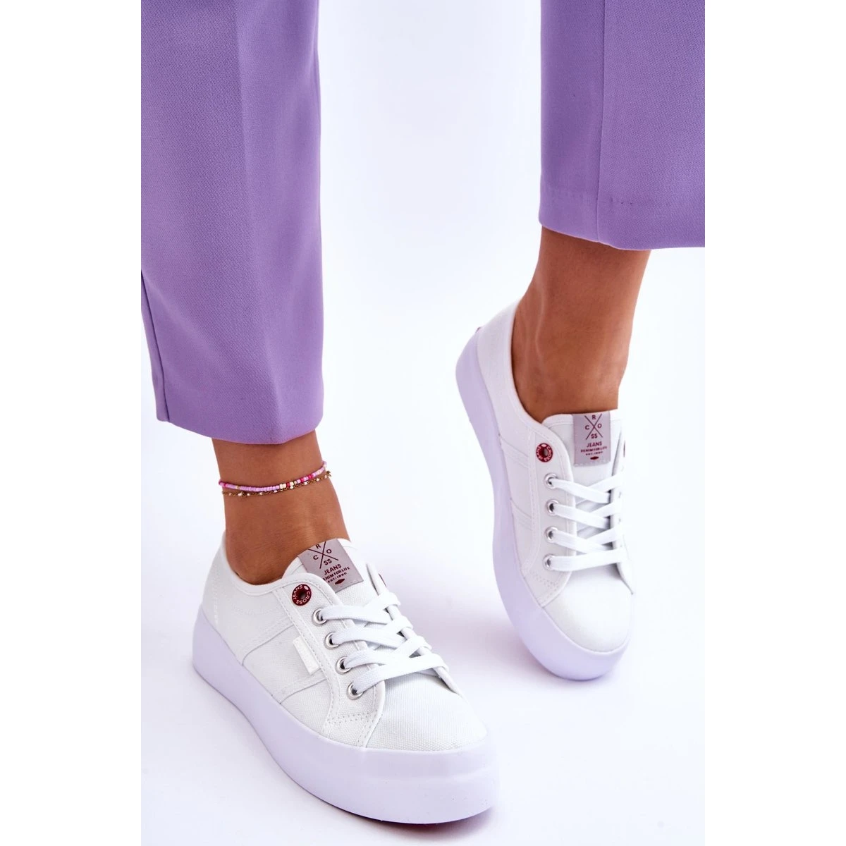 Baskets Plateforme Femme Cross Jeans LL2R4040 Blanc Blanche – Image 9