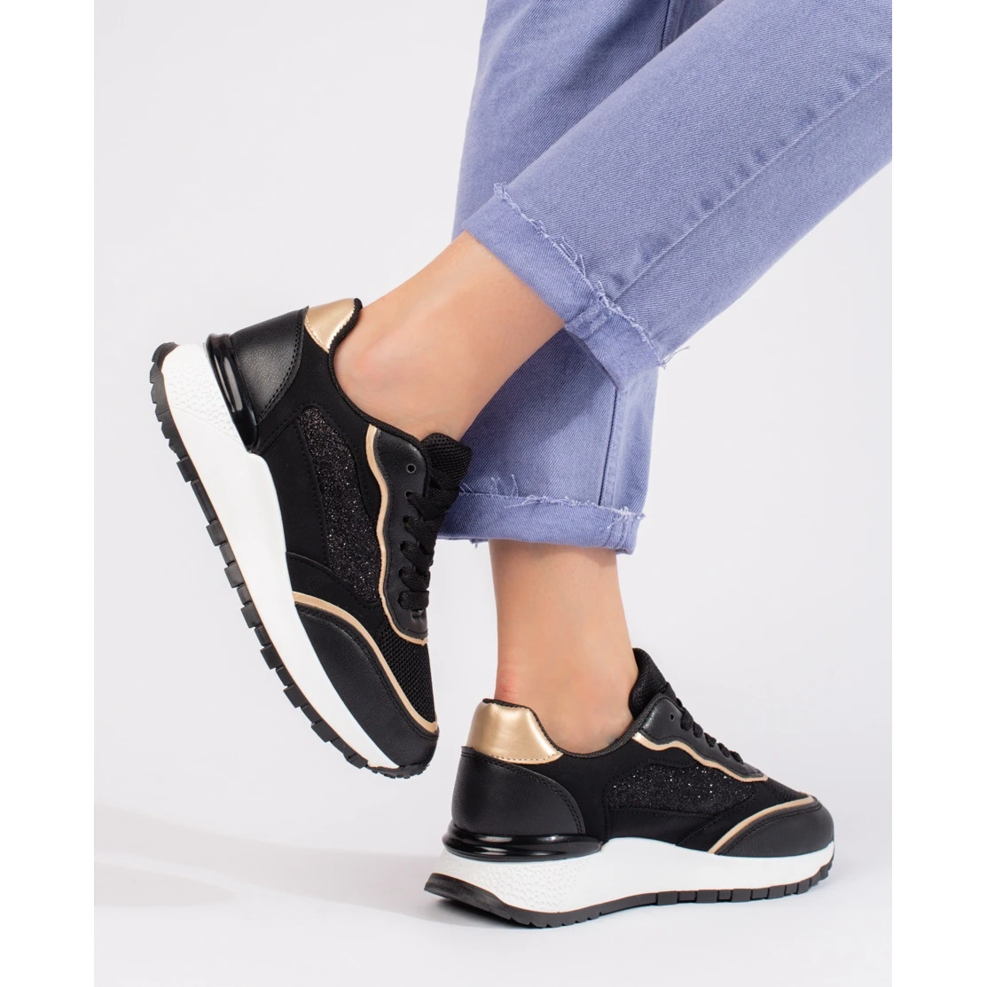 Baskets Plateforme Femme Shelovet Noir Le Noir – Image 2