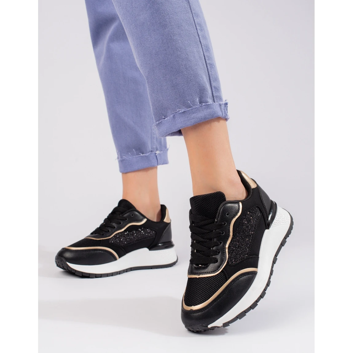 Baskets Plateforme Femme Shelovet Noir Le Noir – Image 3