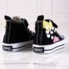 Baskets Pour Enfants High Shelovet Noires à Fleurs Le Noir Multicolore