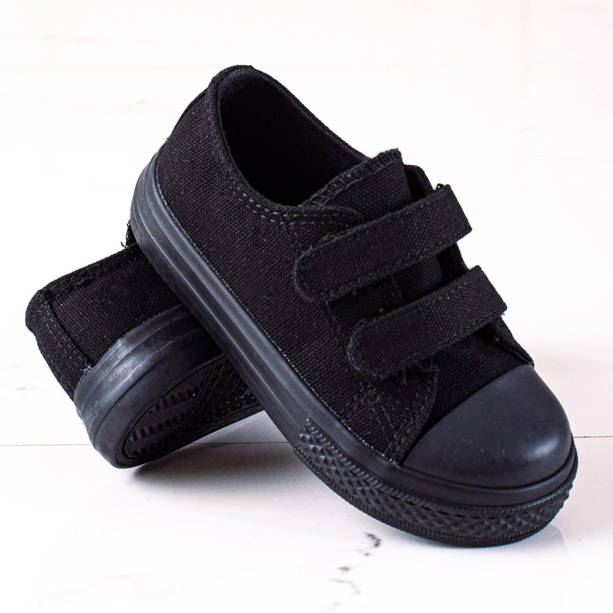 Baskets Pour Enfants Vico Avec Fermeture Velcro Noir Le Noir – Image 2