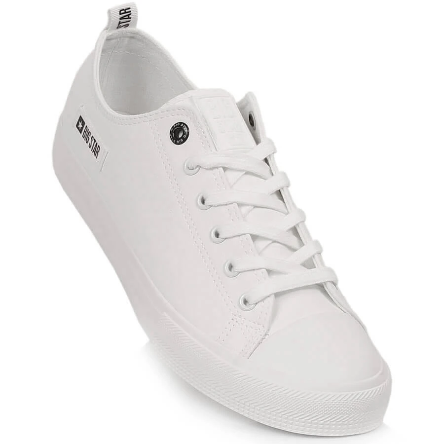 Baskets Pour Hommes En Cuir écologique Blanc Big Star KK174008 Blanche