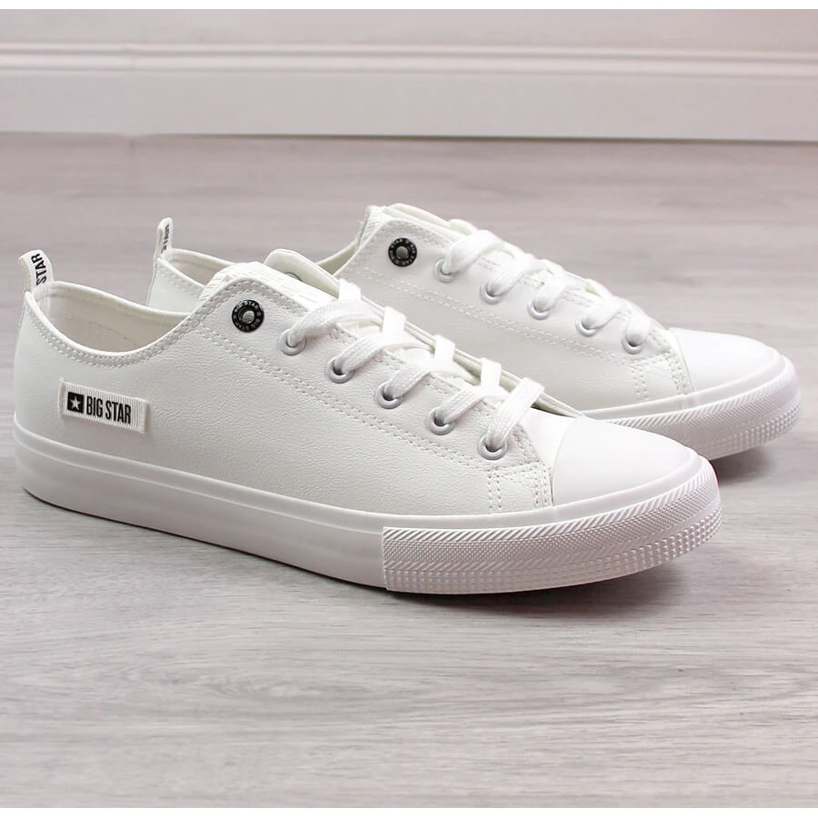 Baskets Pour Hommes En Cuir écologique Blanc Big Star KK174008 Blanche – Image 2
