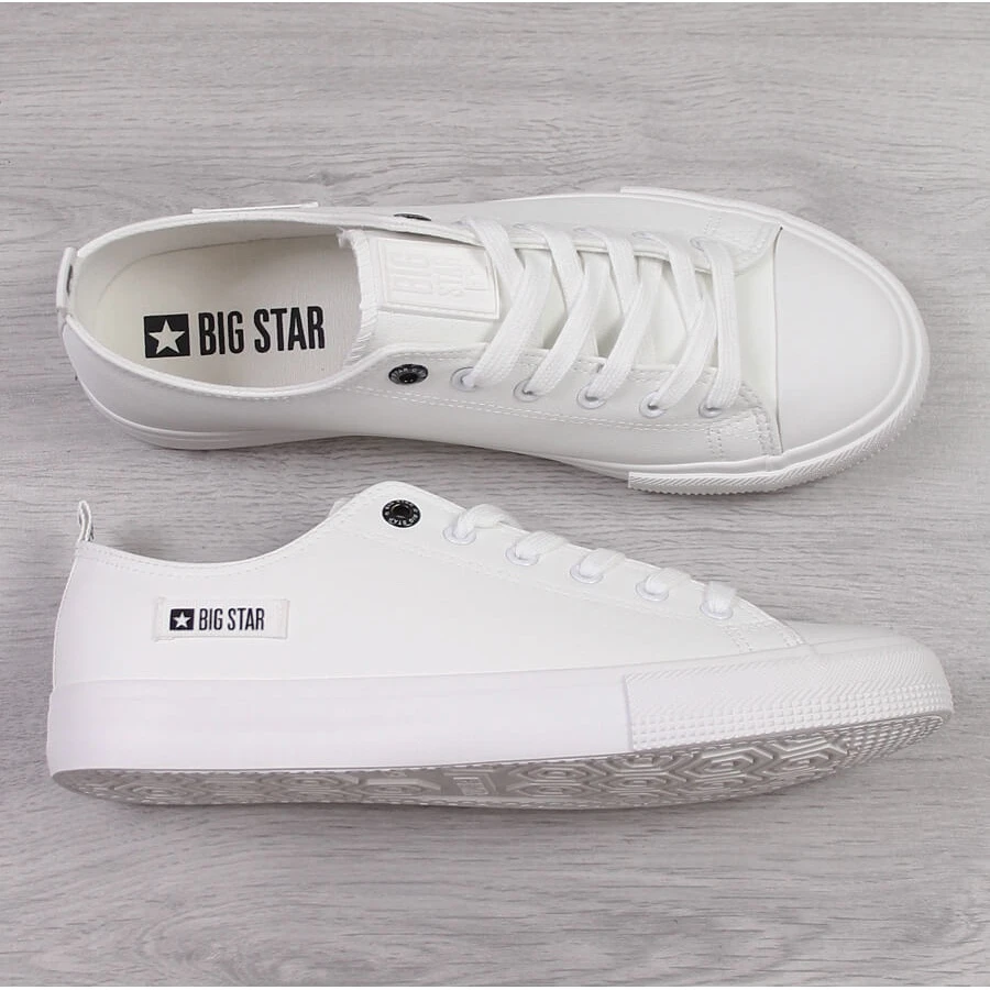 Baskets Pour Hommes En Cuir écologique Blanc Big Star KK174008 Blanche – Image 3