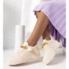 Baskets Roses Avec Chaîne Memphis Beige