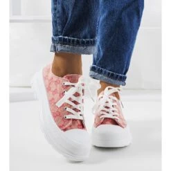 Baskets Roses Et Beiges Waters