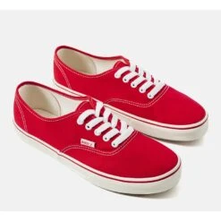 Baskets Rouges Pour Homme En Lin