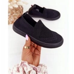 Baskets Slip-On Big Star HH374107 Pour Enfants Noires Le Noir