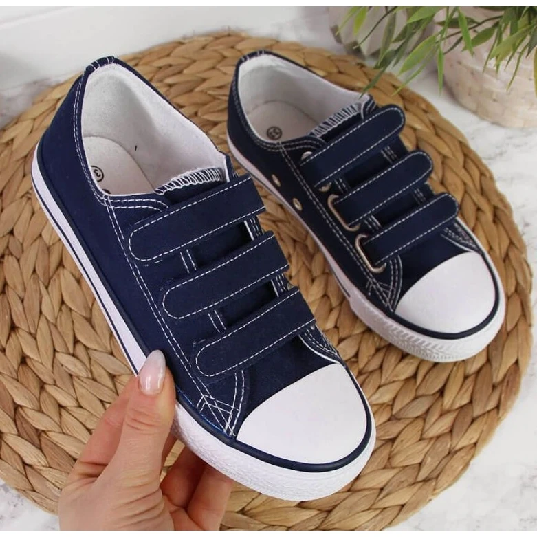 Baskets Velcro Atletico Jr ATC387C Bleu Marine