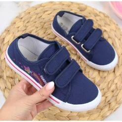Baskets Velcro Bleu Marine Atletico Fille