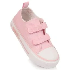 Baskets Velcro Fille Rose Poudré Big Star KK374083