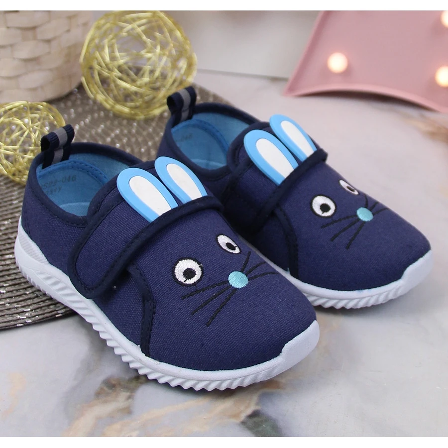 Baskets Velcro Souris Atletico Fille Bleu – Image 2