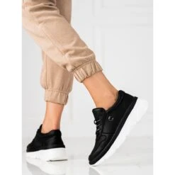 Baskets Vinceza Noires à Semelle épaisse Le Noir