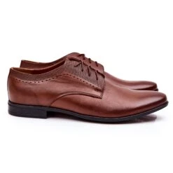 Bednarek Polish Shoes Chaussures En Cuir élégantes Bednarek 724 Marron Brun