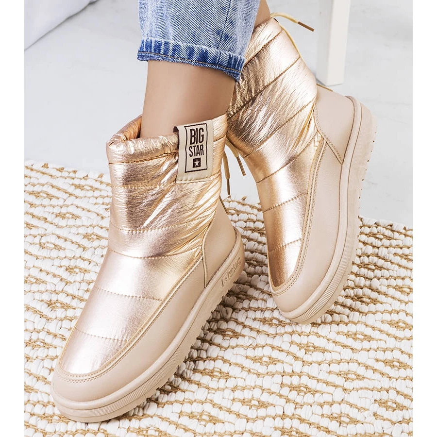 Big Star Bottes De Neige Dorées II274121 Beige D'or – Image 2