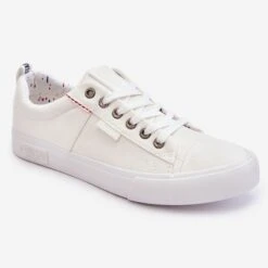 BIG STAR SHOES Baskets Basses En Tissu Pour Hommes Big Star KK174001 Blanc Blanche