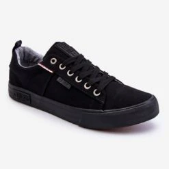 BIG STAR SHOES Baskets Basses En Tissu Pour Hommes Big Star KK174002 Noir Le Noir