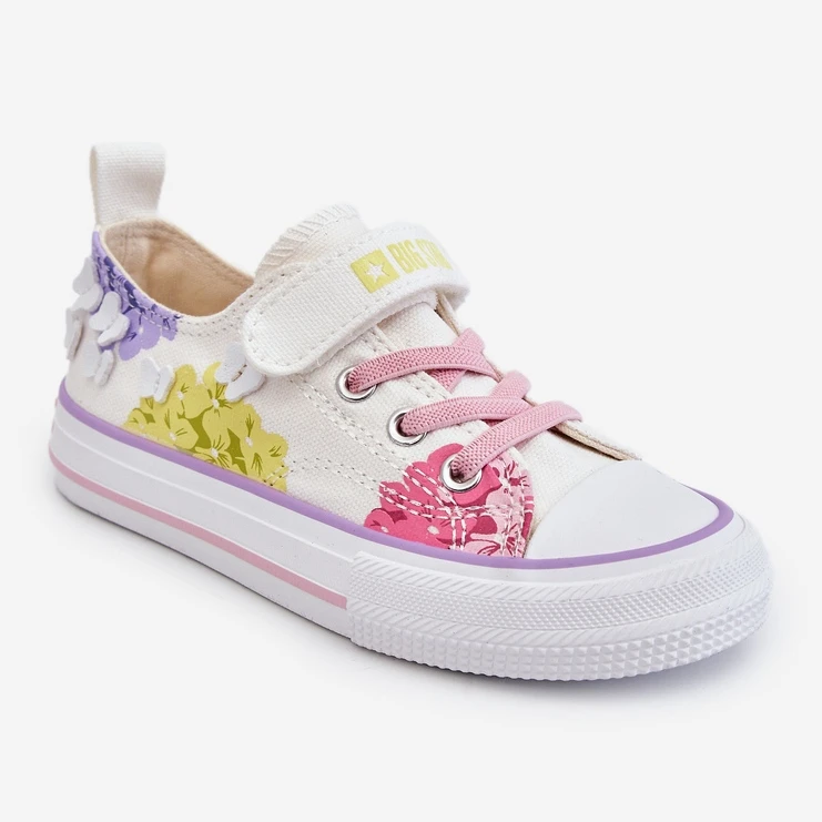 BIG STAR SHOES Baskets Basses Velcro Enfant Big Star LL374061 Blanc Blanche Multicolore – Image 2