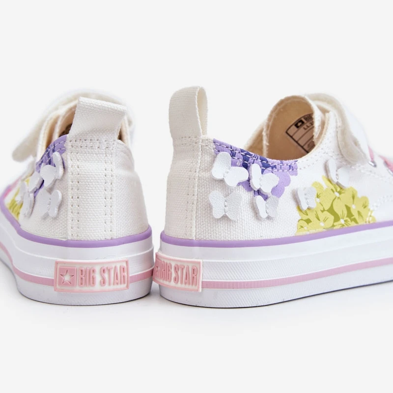 BIG STAR SHOES Baskets Basses Velcro Enfant Big Star LL374061 Blanc Blanche Multicolore – Image 3