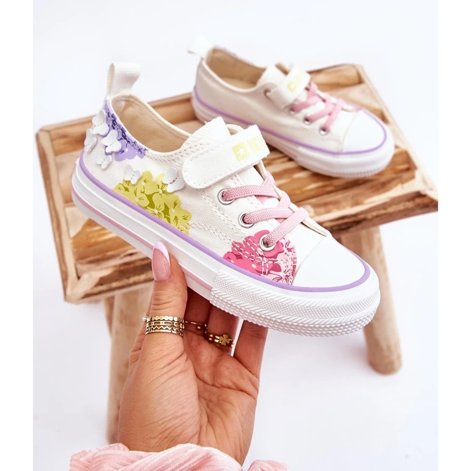 BIG STAR SHOES Baskets Basses Velcro Enfant Big Star LL374061 Blanc Blanche Multicolore – Image 4