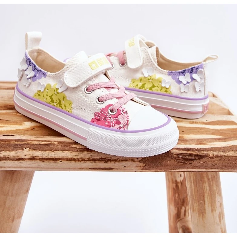 BIG STAR SHOES Baskets Basses Velcro Enfant Big Star LL374061 Blanc Blanche Multicolore – Image 5