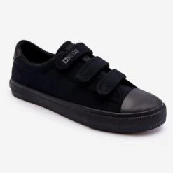BIG STAR SHOES Baskets Classiques En Tissu Pour Homme Avec Velcro Big Star LL174631 Noir Le Noir