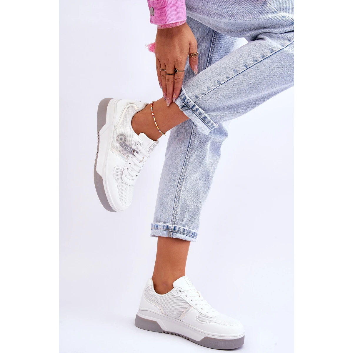 BIG STAR SHOES Baskets Classiques Système De Mousse à Mémoire Big Star LL274A024 Blanc Blanche – Image 2