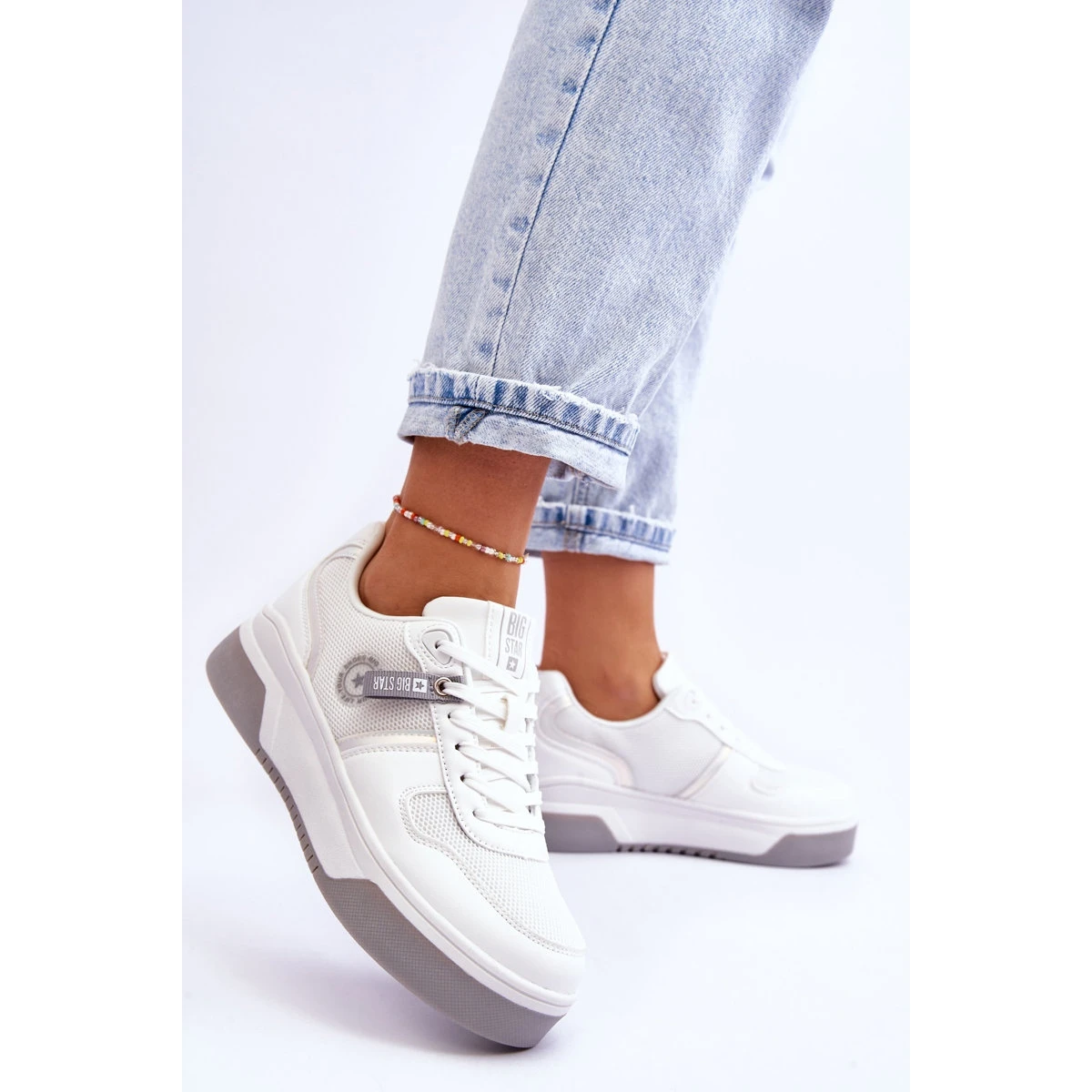 BIG STAR SHOES Baskets Classiques Système De Mousse à Mémoire Big Star LL274A024 Blanc Blanche – Image 3