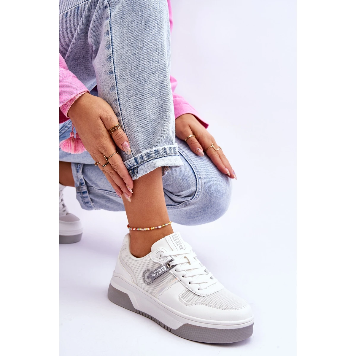 BIG STAR SHOES Baskets Classiques Système De Mousse à Mémoire Big Star LL274A024 Blanc Blanche – Image 8