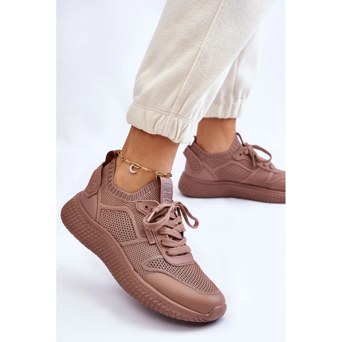 BIG STAR SHOES Baskets Confortables Femme Memory Foam System Big Star LL274416 Marron Clair Brun – Image 3