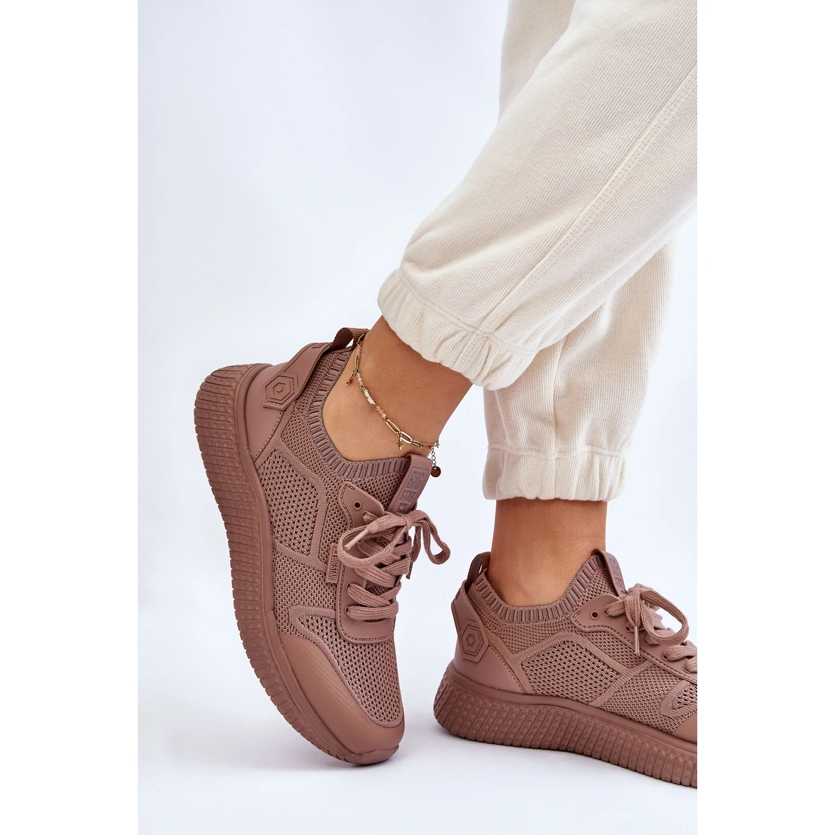 BIG STAR SHOES Baskets Confortables Femme Memory Foam System Big Star LL274416 Marron Clair Brun – Image 5