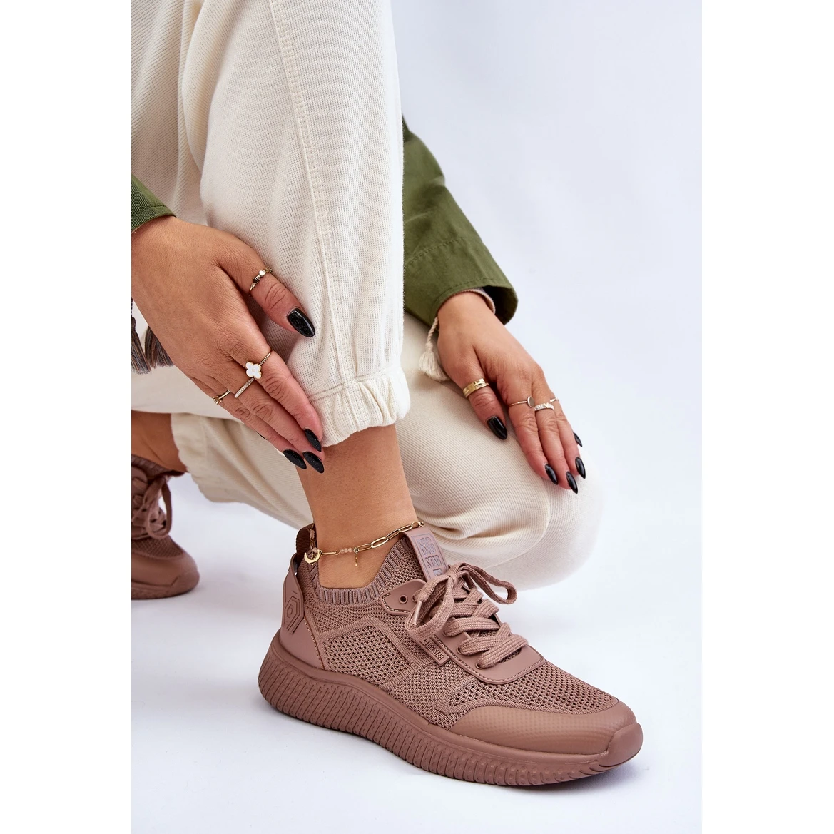 BIG STAR SHOES Baskets Confortables Femme Memory Foam System Big Star LL274416 Marron Clair Brun – Image 7